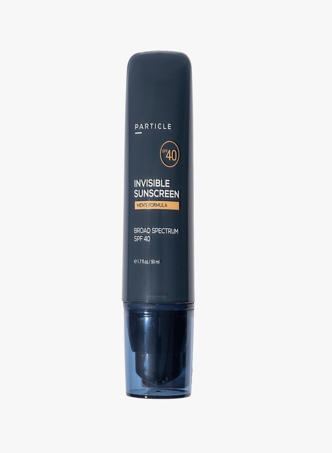 Particle Invisible Sunscreen, Men’s Transparent SPF 40 Sunscreen Lotion with Vitamin E, Daily Skin Care for Men, Lightweight Formula for Sun Protection, Beard Friendly, Non Greasy, 1.7 FL OZ - Image 1